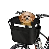 HOMEE Folding Rear Bike Basket Wire Mesh Fold-Up Detchable Front Bag Rear Hanging Bike Basket Bicycle Bag Cargo Rack for Mountain Bike Accessories Bike Frame Basket 1 Pack