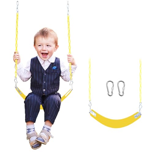Kids & Adult Swing Set with 66” Chain & Steel Triangle Ring
