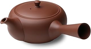 東屋 急須 平急須 横手 朱泥