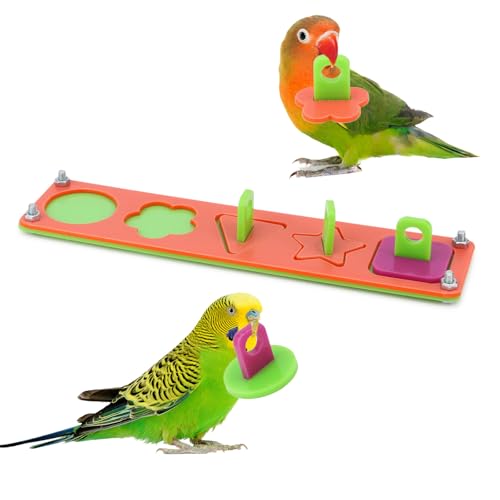 Hypeety Bird Intelligence Training Toy Puzzle Building Blocks for Parrot Budgies Parakeet Cockatiel Conure Cage Toy