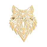 大型ゴールドカラーフェニックスバードブローチ オオカミとライオンのブローチとピン。, free size, ステンレス鋼, 宝石 na