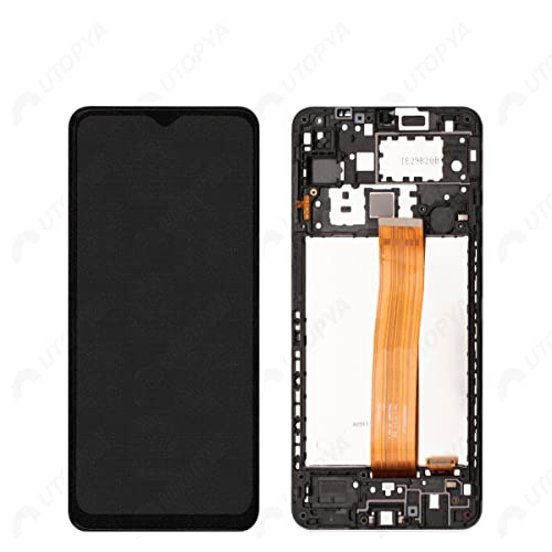 Ecran LCD pour Samsung Galaxy A12 contre la vitre brisée tactile noir