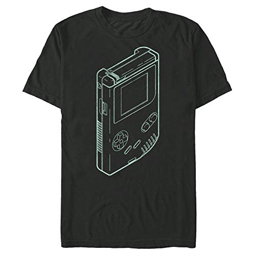T-Shirt Game Boy Blue Outline Homme vêtement geek coton vintage