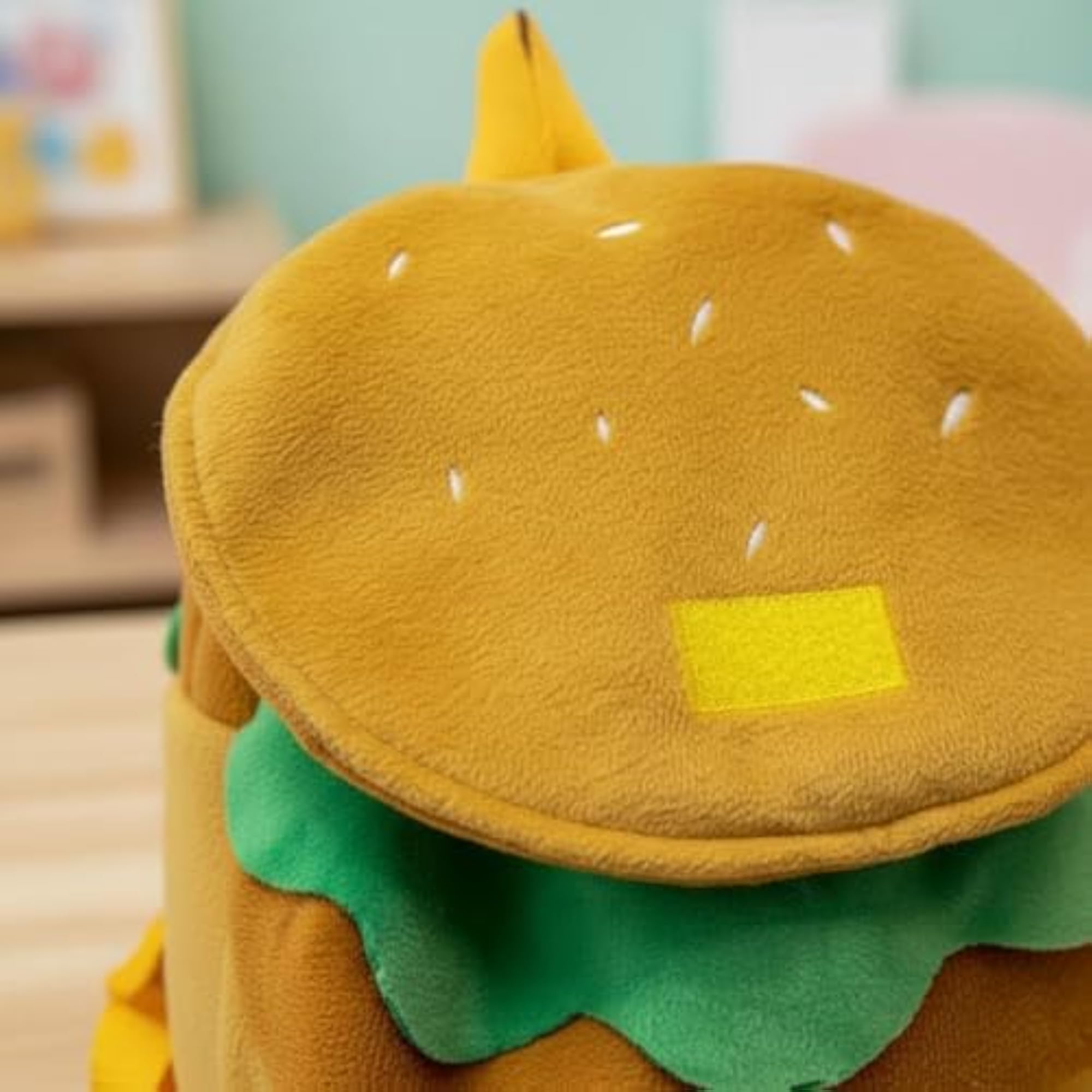 Large Capacity Hamburger Novelty Backpack for Kids, Adjustable Straps