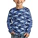 Yewattles Shark 1 Pack Youth Boys Girls Soft Shirt Sport Play Undershirt Long Sleeve Fashion Athletic Shirts Soccer Workout Baselayer Basketball Tennis