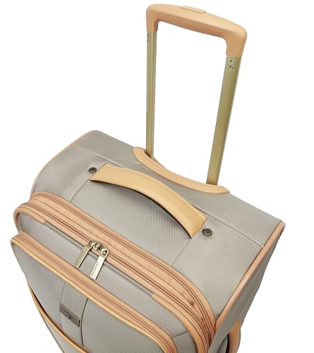 Image of Dockers Seahorse Softside Expandable 8-Wheel Spinner Travel Checked Luggage, 24-Inch, New British Khaki