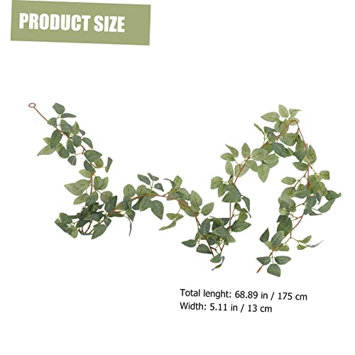 Garneck Peony Flower Cane Hanging Eucalyptus Plant Faux Eucalyptus Garland Outdoor Spring Wreath Artificial Rose Vine Garland Eucalyptus Vine With Roses Garden Hanging Vine Fake Plant Vine #TOP6