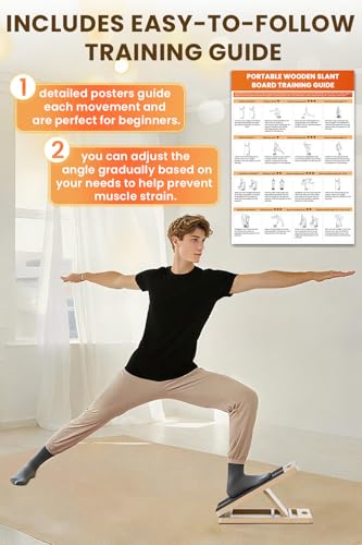 Image of Wooden Slant Board for Calf Streching Physical Therapy Equipment