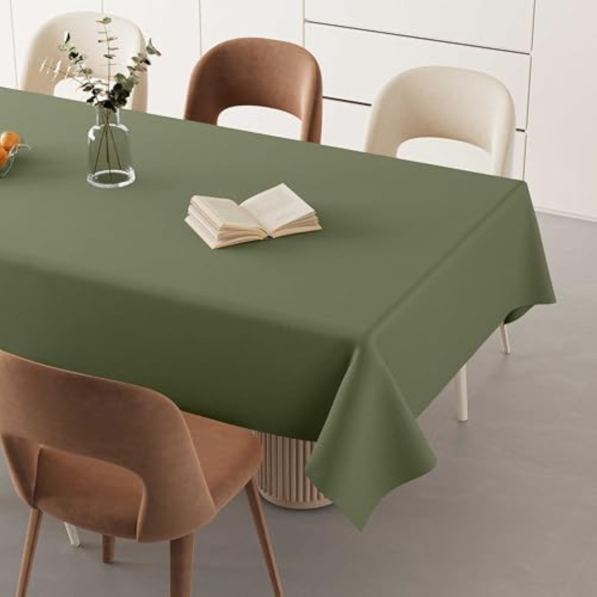 Dining Table Cover, 72 x 51 Inch, Olive Green