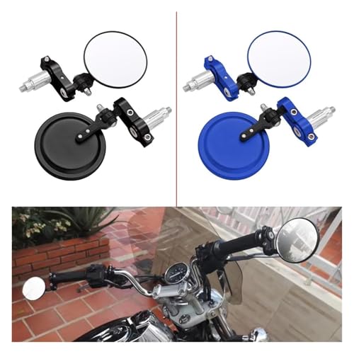 Espejos de manillar de aluminio para moto CB 400SF y R650R en color plata 3
