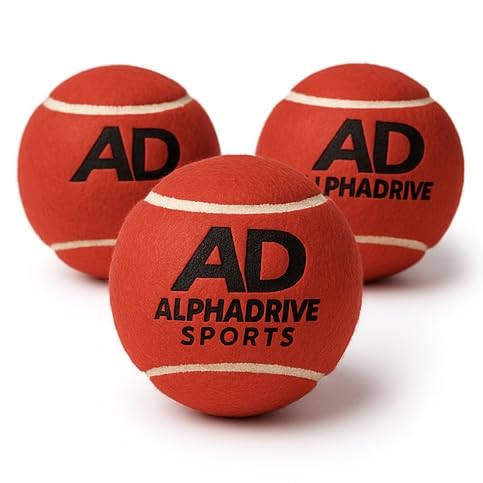 Image of Heavy Cricket Tennis Balls (Red) - Pack of 6 | Heavy-Weight Training Balls for Power Hitting & Hard-Surface Play | Durable High-Bounce Practice Balls