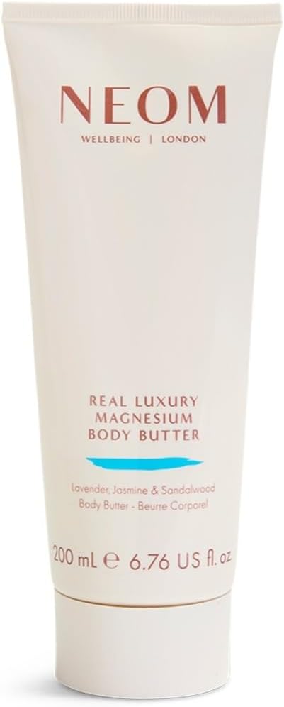 Real Luxury Magnesium Body Butter, 200ml I Lavender, jasmine and sandalwood blended along with 19 other essential oils I Nourish and Soften Skin