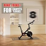 Cycleclub Bike Mat Compatible with Peloton Bike,Elliptical,Treadmill Mat, 6mm Thick, Under Exercise Bike Trainer Pad for Indoor Stationary Spin Bike Gym Equipment Hardwood Floor Carpet Protector - Image 3