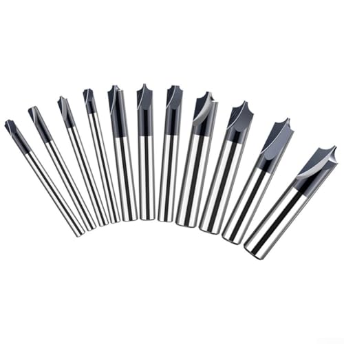 FABULETTA TiCN Coated Carbide Corner Rounding End Mill, R0.5 To R6.0 Radius Bit For CNC Machining Metal Steel Iron, Precision Quarter Circle Shaping Cutter(R3x8)