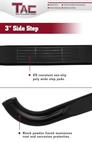 Estribos laterales negros TAC para Chevy Silverado/GMC Sierra miniatura 5