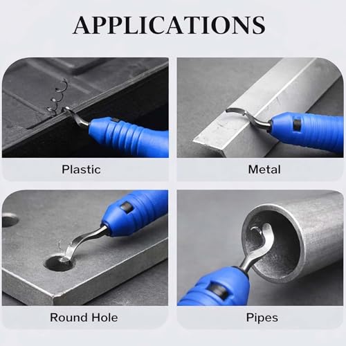 Xiciki 20 Stück Entgrater Werkzeug, Universal Ersatzklingen, HSS Stahl Ersatzklingen BS1010 für Metall, Kunststoff, Kupfer, PVC, Eisen