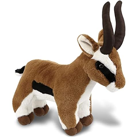 DolliBu Plush Antelope Stuffed Animal - Soft Huggable Antelope, Adorable Playtime Zoo Antelope Plush, Cute Wildlife Safari Cuddle Gift for Kids and Adults - 10 Inch Cover