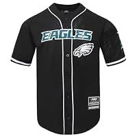 Pro Standard Mens NFL Philadelphia Eagles Mesh Button Down Mesh Top Black S