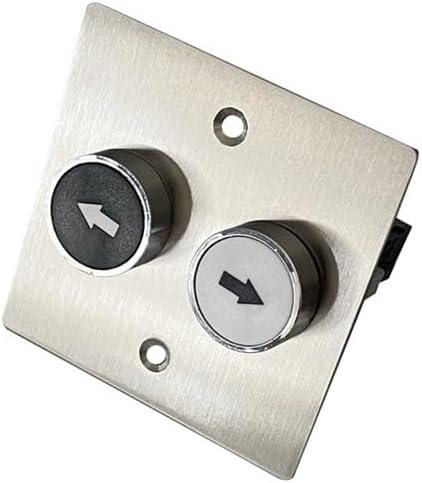 Stainless Steel 86 * 86 Panel Concealed Mounted Push Button Switch Power Start Control UP Down Arrow NO