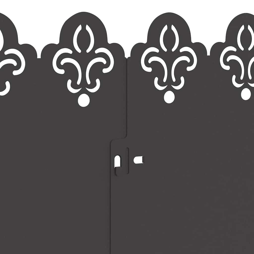 Lot de 20 bordures de pelouse en métal noir - 103 x 0,05 x 22 cm - En acier - Pour bordures de pelouse