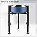 wkao Adjustable Elevated Dog Food Water Bowl Stand, 7-11 in Width, 9-15 in Height, Iron Art with Stainless Steel Bowl, Black, for Dogs