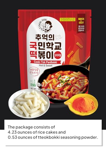 Image of Korean Food Tteokbokki, Original Flavor, Rice Cake & Sauce Kit, 3 Pack Set | Complete Korean rice cake kit with traditional spicy sauce and easy preparation