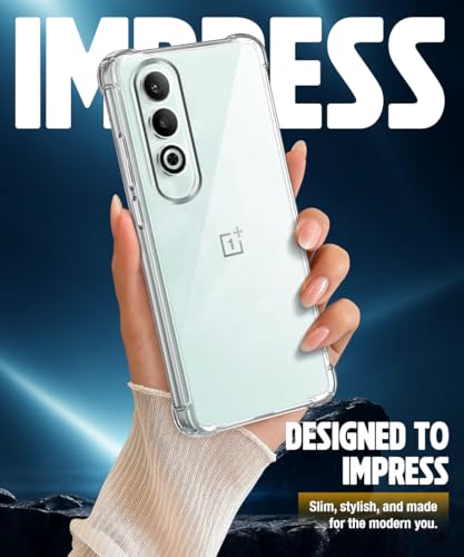Image of WOW IMAGINE Clear Back Cover Case for 1+ OnePlus Nord CE 4 5G | Shockproof Soft TPU Case | Cushioned Edges for Ultimate Protection Back Cover Case - Transparent