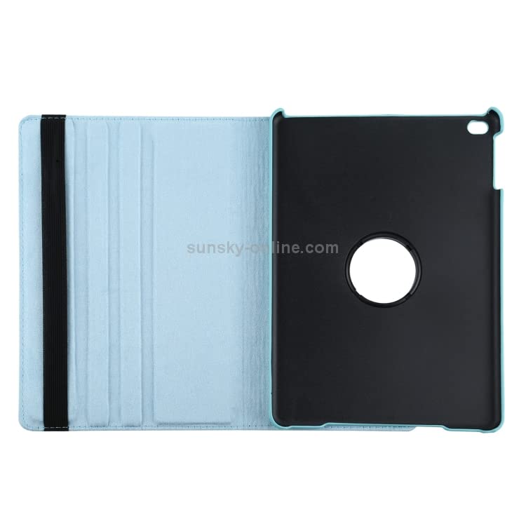 PU Leather Rotate Stand Case for iPad 9.7 inch 5th/6th Generation 2017/18 and For iPad Air 1st Generation and iPad Air 2 2013/14 (Light-Blue/Sky-Blue) - Image 4