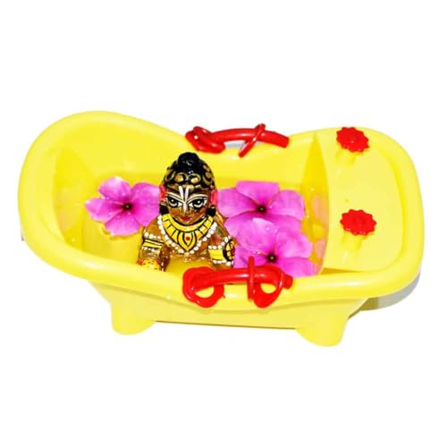 Image of Laddu Gopal Ji Bath Tub | Kanha Ji Swimming Pool |Thakur ji Bath tub for Bathing Purpose Pack of 1 Size (0to3) Number Plastic