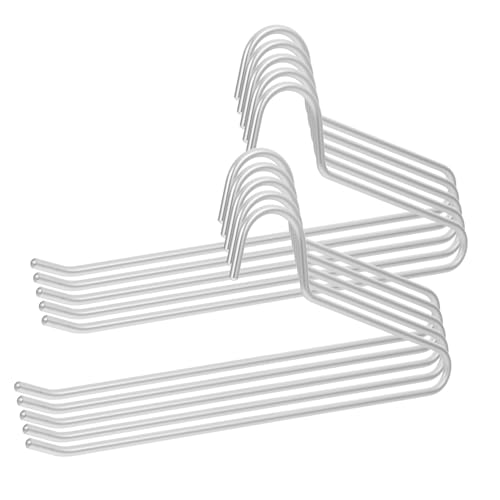 Unomor 10Pcs Trouser Hangers Traceless Pants Hangers for Closet Storage Non Slip Design for Jeans and Slacks Space Saving