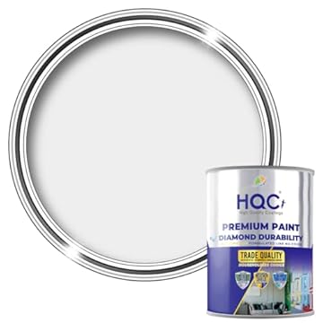 HQC Anti Mould Stain Block Matt Mould Proof Paint for Bathroom - Waterproof Sealant - Block Wall Paint 1L Light Grey