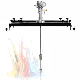 IBC Agitator, Electric Tank Mixer Machine, Folding Propeller, with Support Hanger, Paint Mixing Equipment, for Ink Dissolver Agitator 3Cylinders