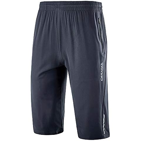 YAWHO Herren Sport Laufshorts Schnell Trocknend Atmungsaktiv Gym Training Workout Fitness Jogging Shorts Cover