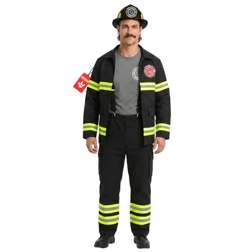 Costume pompier noir Morph pour briller lors de vos soirées