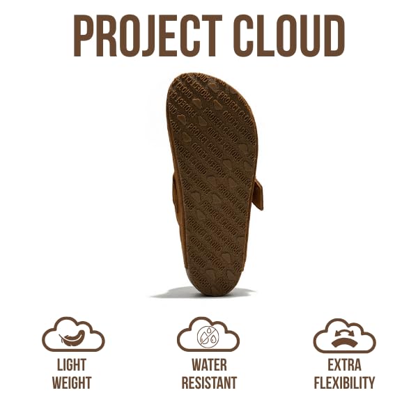 Image of Project Cloud Clogs for Women Footwear - Memory Foam and Non-Slip Platform Wedges Heels for Women Mules & Clogs 2025 - Comfortable Stylish Slip-On with Adjustable Straps (Rhona, Chestnut, 8)