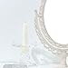 XPXKJ Vintage Vanity Mirror Shabby Chic Decor | 360° Rotating Double-Sided Table Makeup Mirror with Stand Bedroom Decoration Perfect for Tabletop, Desk, or Makeup Station