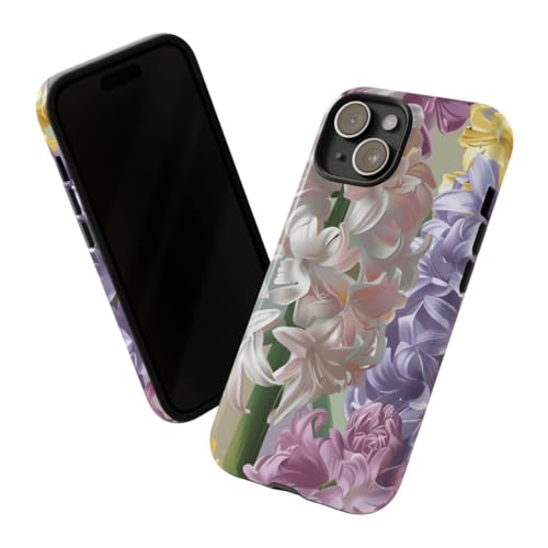 Coque jacinthe coloré rigide de qualité supérieure pour iPhone 15