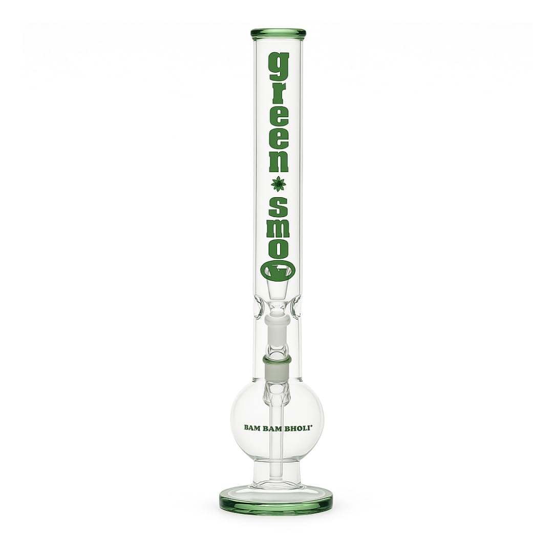 Weedness Rura Szklana 18,8 mm Ø 50 mm 44 cm Wysoka Palenie Zielona - Rura Lodowa Akcesoria Rura Perkolator Szklana Rura