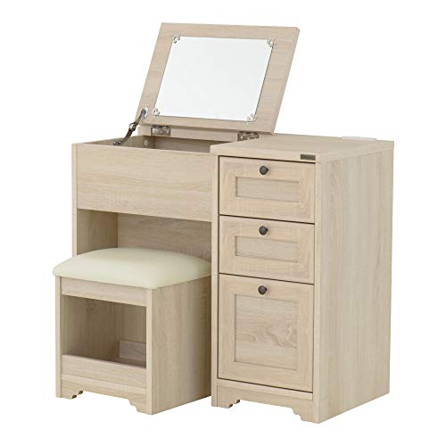 特別最終お値下げ中　佐藤産業　ドレッサー 椅子付き完成品 4FUL 佐藤産業 アンリ デスクドレッサー 幅800×奥行400×高さ