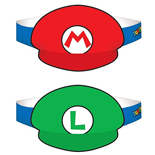 Adorable Multicolor Paper Super Mario Brothers Hats - 4.75