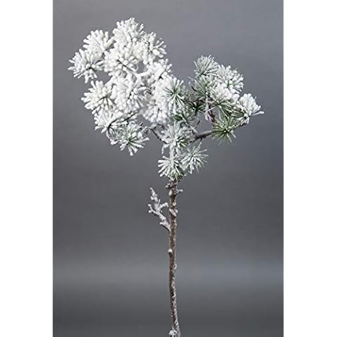 Seidenblumen Roß Japanischer Pinienzweig mit Schnee 60cm JA Kunstzweig künstlicher Tannenzweig künstliche Pinie Tanne Cover