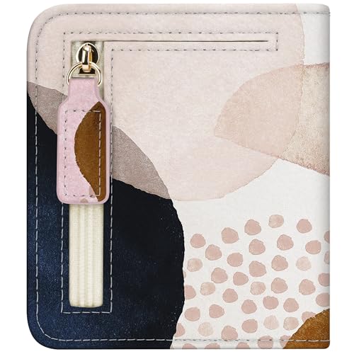 Image of Gostwo Small Wallet for Women, Slim Bifold Credit Card Holder, Compact RFID Blocking Cash Wallet, Billfolds Thin Leather Zipper Pocket, Mini Wallet Gift for Ladies Teen Girls Travel with ID Window