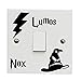 BLOUR Moderne Harry Lumos NOx drôle Interrupteur Autocollant Rroom Wall Sticker A0014