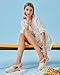 Coutgo Women's Platform Wedge Espadrille Sandals Slingback Slip on Closed Toe Strap Shoes, Beige, Size 5