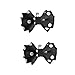 Douqu Pair Leopard Polka Dot Satin Fabric Double Bow Shoe Clips Vintage Style 2.8inch (2#)