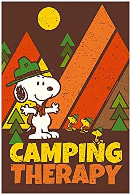 Flagology.com, PEANUTS®, PEANUTS® Camping Therapy Snoopy – Garden Flag 12.5" x 18", Officially Licensed PEANUTS®, Camping
