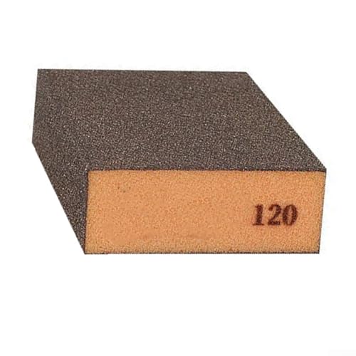 Grain 36-220 Éponge de ponçage pour mur papier abrasif poli pour bois, métal, plastique, cloison sèche et humide (grain 120)
