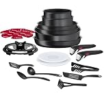 Tefal Ingenio Daily Chef on L7629342 22-Piece Non-stick Induction Cookware Pots & Pans Set, Black