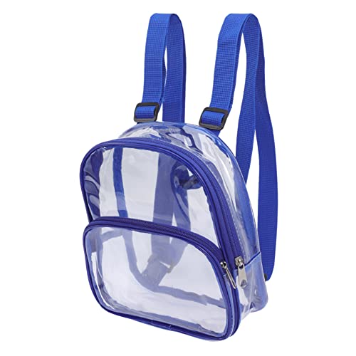 Milisten Mini Clear Backpack for Women and Portable Transparent PVC Travel Bag Stadium Approved Heavy Duty Daypack for Shopping Travel and Daily Use