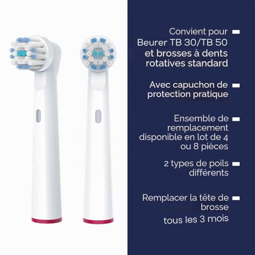 4 brossettes de rechange Sensitive pour TB 30 TB - vue 8